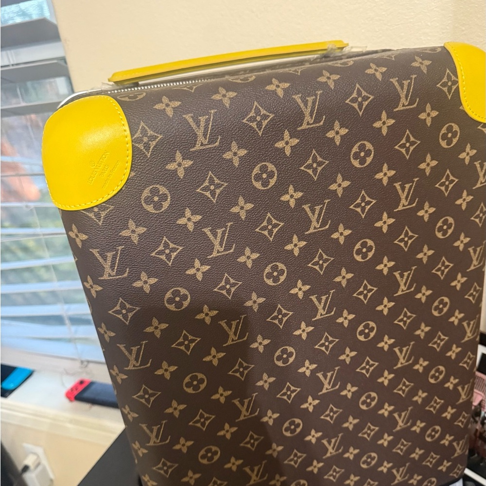 Louis Vuitton Brown Monogram Suitcase with Yellow Details